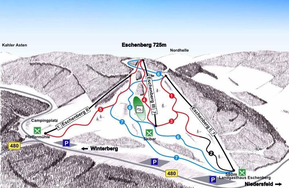 Gemuetlicher Ferienwohnung In Niedersfeld Bei Winterberg, Kostenloses Wlan Exterior foto